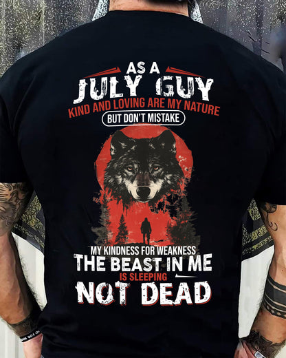 JULY - KIND AND LOVING ARE MY NATURE - BIRTHDAY T-SHIRT FOR MEN - NIKI07 (SKU26T-01-17-07)