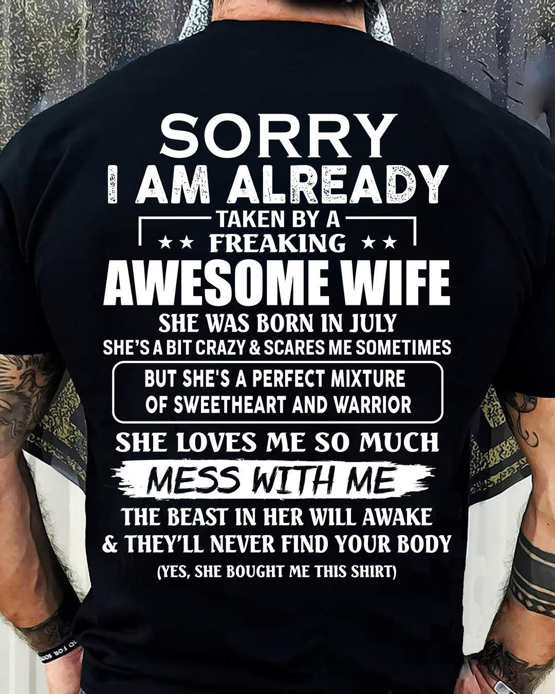 Wife July - Perfect gift for your husband - KATE07 (SKU68-86-07)