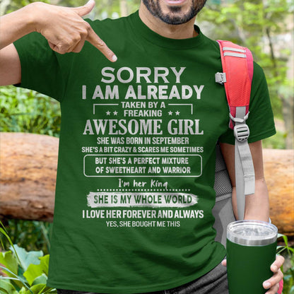 September - Awesome Girl - Perfect Gift For Your Boyfriend, Husband From Wife - KATE09 (SKU04-86MT-09)