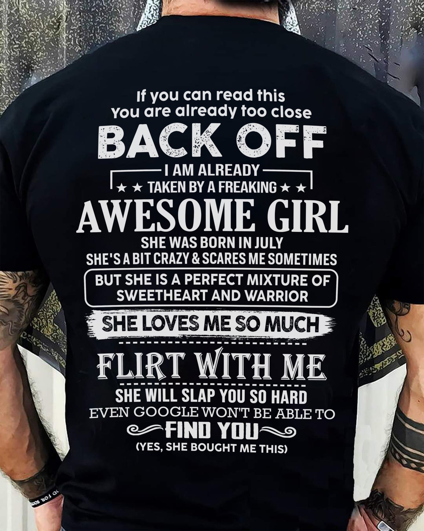 July – Awesome Girlfriend Born In July – Special gift for your Boyfriend – From Wife KATE07 (SKU06-25-07)