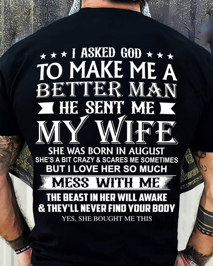 AUGUST - ASKED GOD TO BE A BETTER MAN - GIFT FROM WIFE - NIKI08 (SKU10-109-08)
