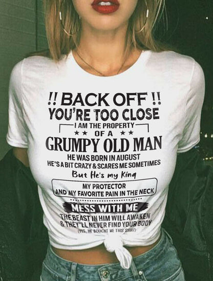 AUGUST - TO MY WIFE - BACK OFF T-SHIRT - GIFT FOR WIFE - NIKI08 (SKU10-99-08)