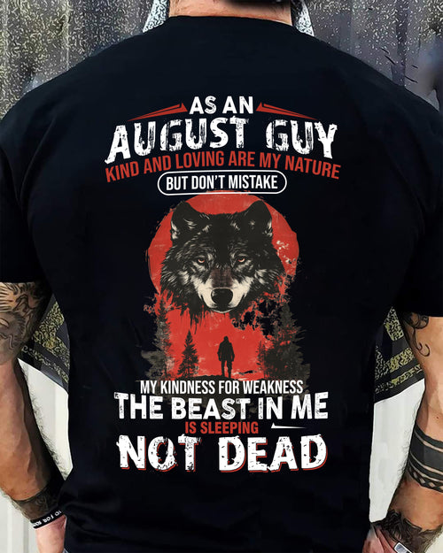 AUGUST - KIND AND LOVING ARE MY NATURE - BIRTHDAY T-SHIRT FOR MEN - NIKI08 (SKU26T-01-17-08)
