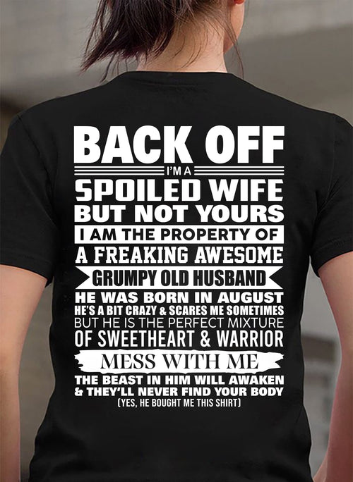 AUGUST - BACK OFF! I'M A SPOILED WIFE - GIFT FROM HUSBAND - NIKI08 (SKU2604-322-08)