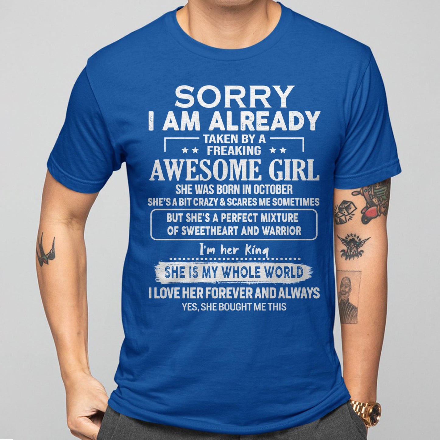 October - Awesome Girl - Perfect Gift For Your Boyfriend, Husband From Wife - KATE10 (SKU04-86MT-10)