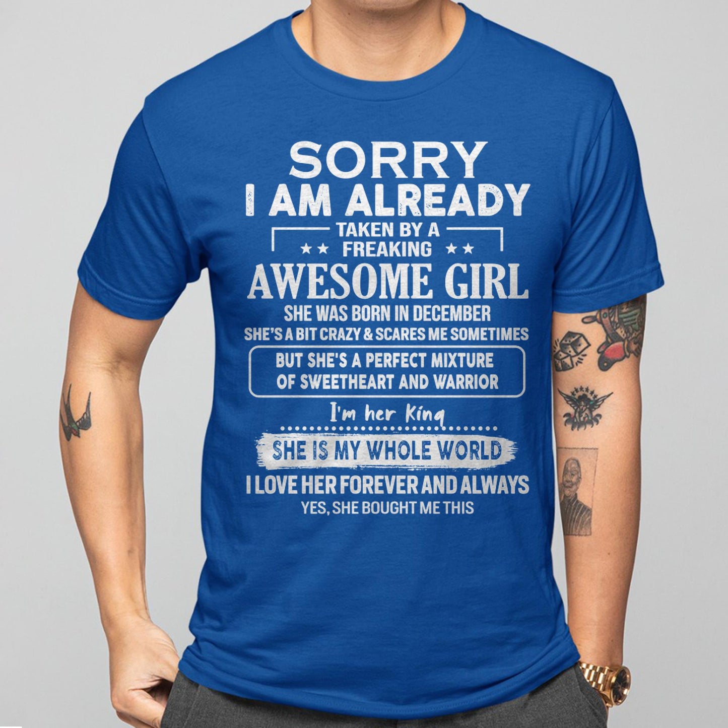 December - Awesome Girl - Perfect Gift For Your Boyfriend, Husband From Wife - KATE12 (SKU04-86MT-12)