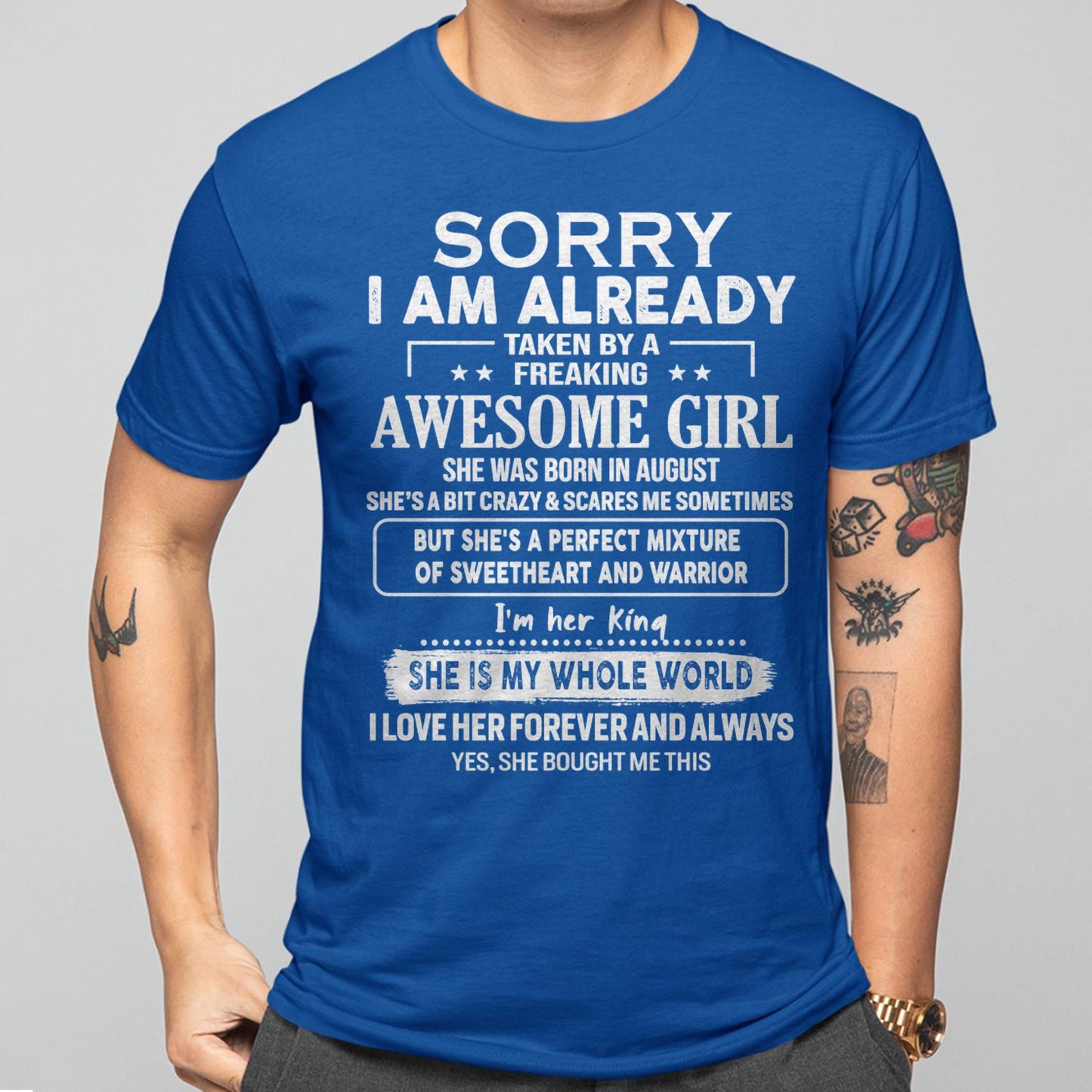 August - Awesome Girl - Perfect Gift For Your Boyfriend, Husband From Wife - KATE08 (SKU04-86MT-08)
