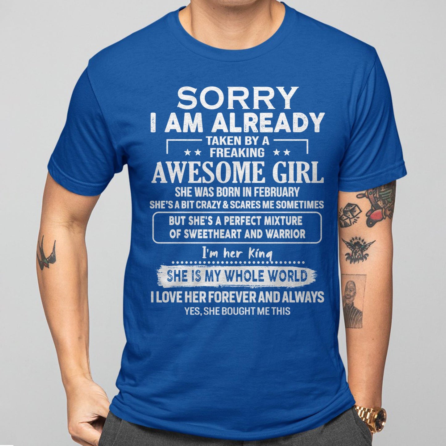 February - Awesome Girl - Perfect Gift For Your Boyfriend, Husband From Wife - KATE02 (SKU04-86-02)