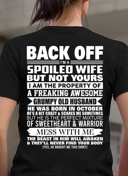 OCTOBER - BACK OFF! I'M A SPOILED WIFE - GIFT FROM HUSBAND - NIKI10 (SKU2604-322-10)