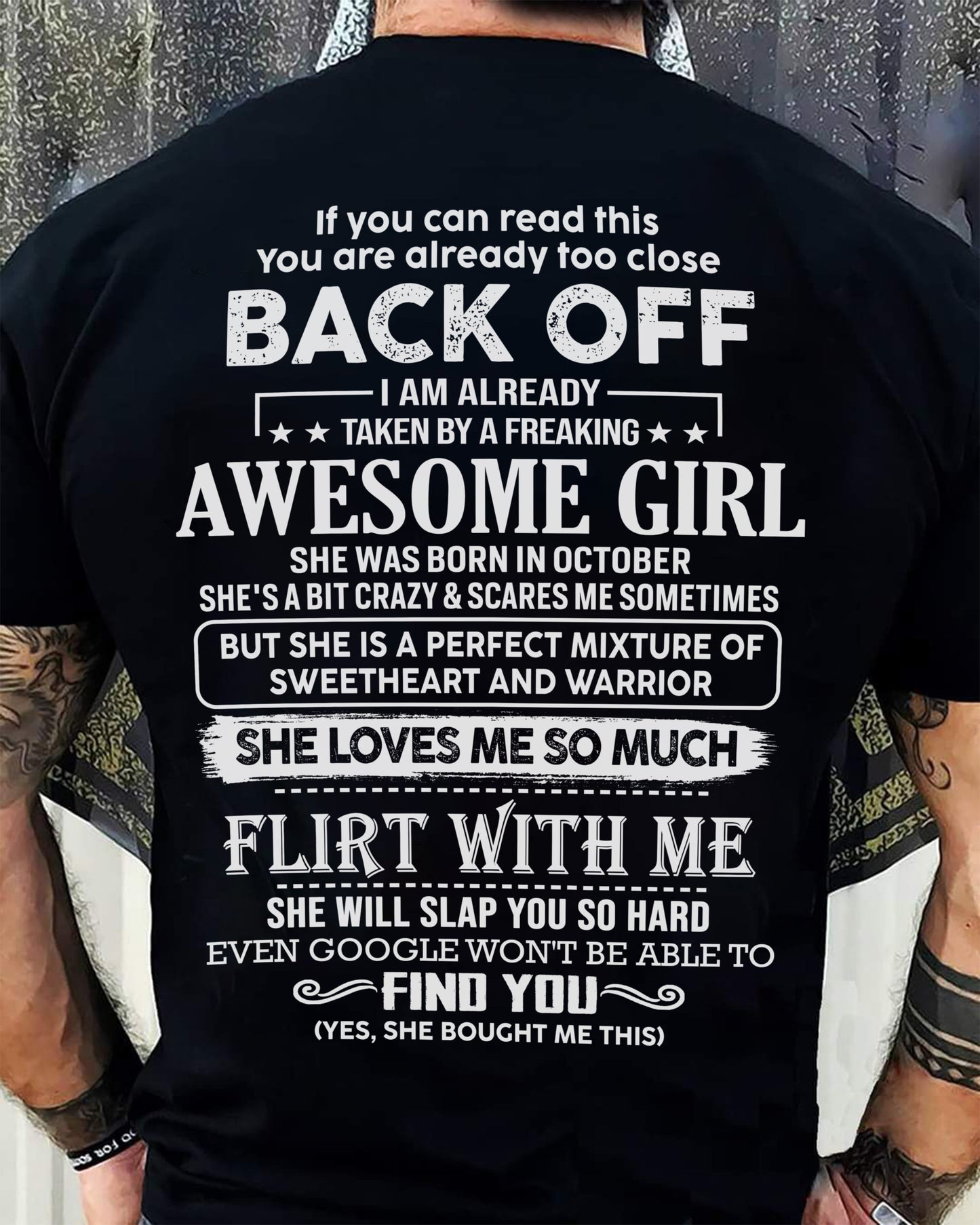 October – Awesome Girlfriend Born In October – Special gift for your Boyfriend – From Wife KATE10 (SKU06-25-10)