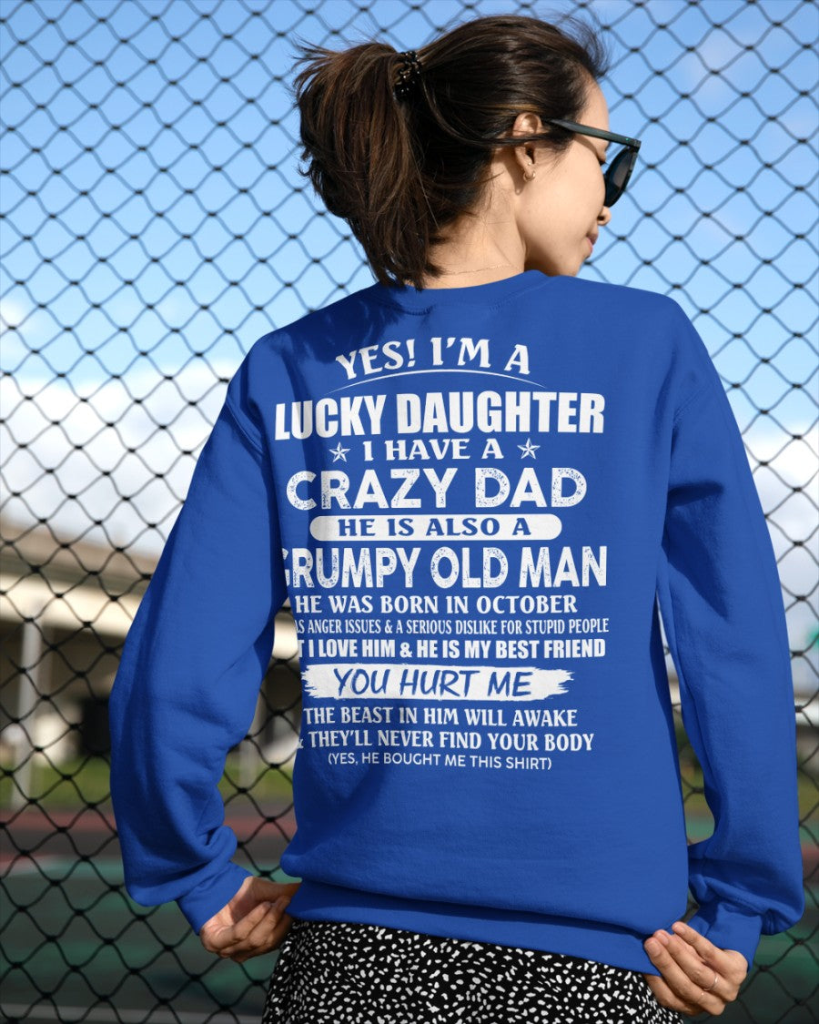 October - Awesome Grumpy Old Dad - Special gift for your daughter From Dad - KATE10 (SKU10-50-10)