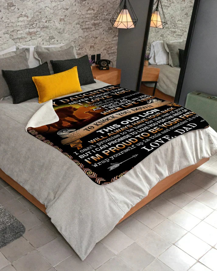 BLANKET FOR DAUGHTER - GIFT FROM DAD - COMFORT & WARMTH GIFT 2 NTTD00 (SKUB06-53)