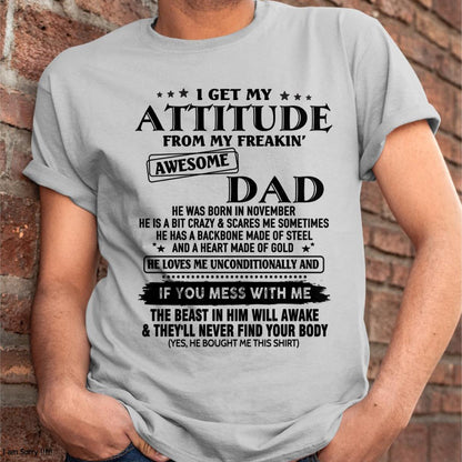 November - Gift For Son and Daughter From Dad - KATE11 - (SKU-TDADC-11)