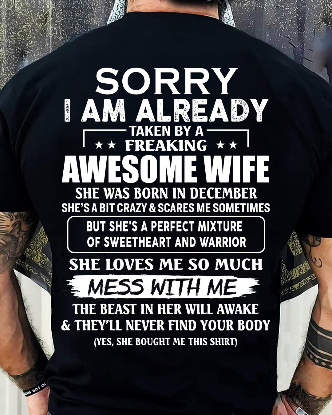 Wife December - Perfect gift for your husband - KATE12 (SKU68-86-12)