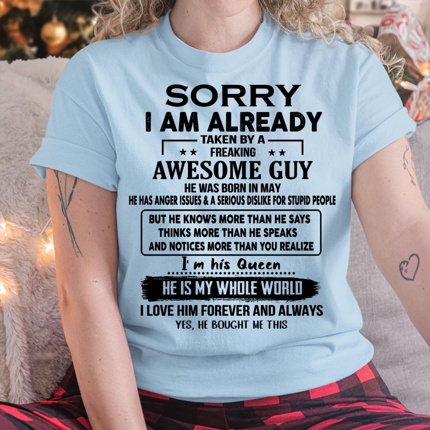 May - Awesome Guy - Perfect gift for your girlfriend or wife from Husband - KATE05 (SKUT08-11-05)