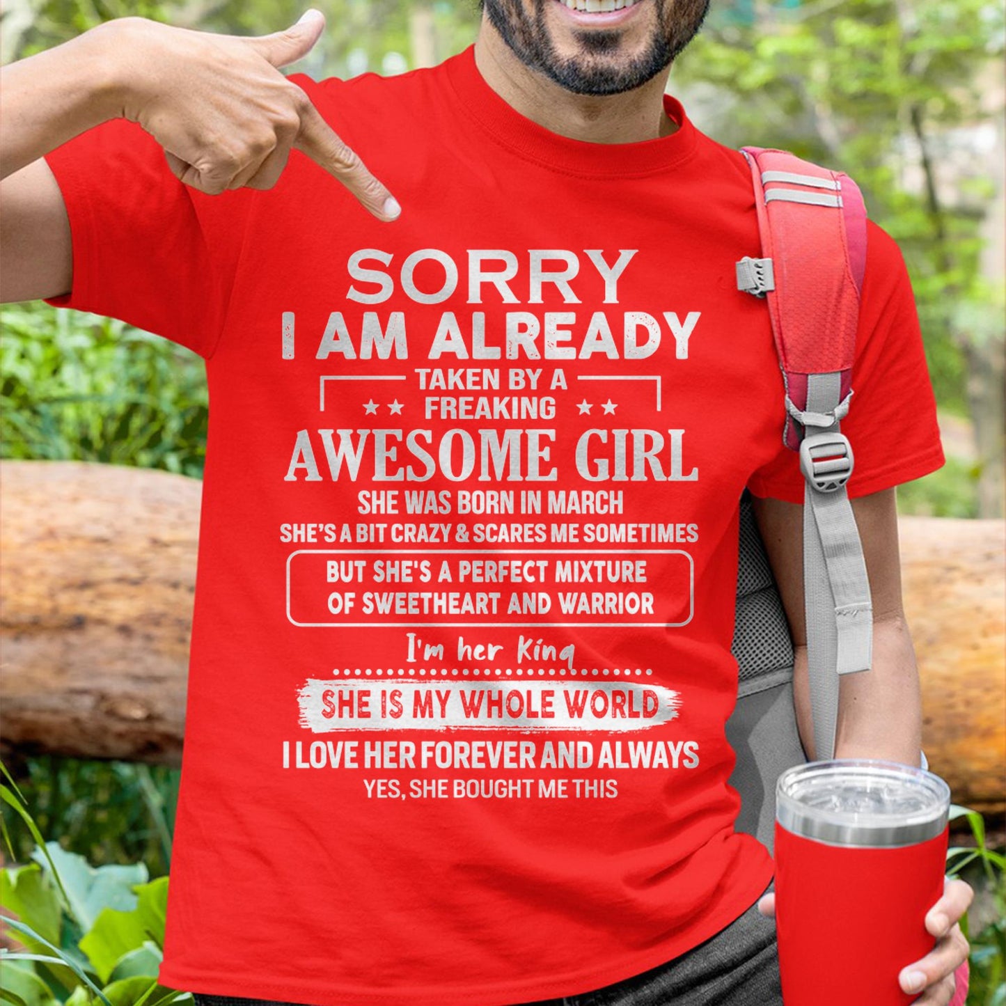 March - Awesome Girl - Perfect Gift For Boyfriend, Husband From Wife - KATE03 (SKU04-86MT-03)