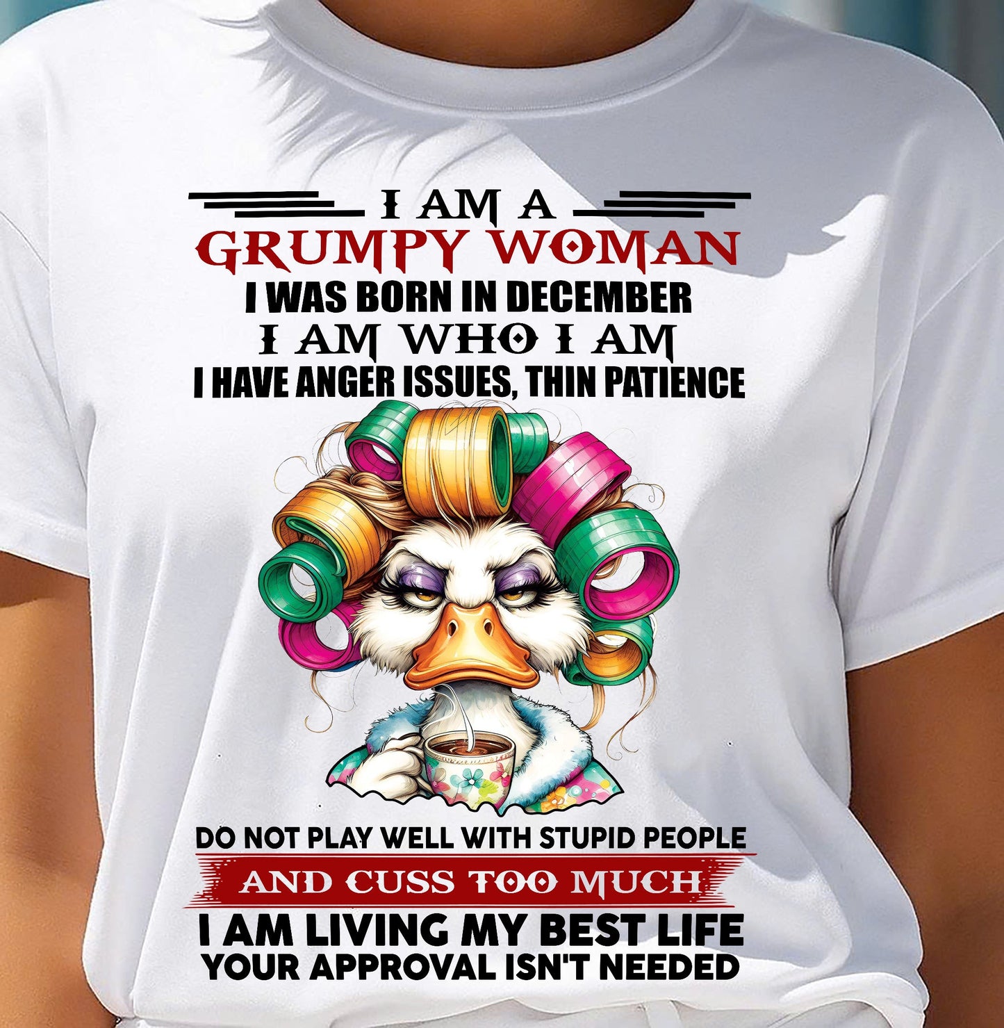 DECEMBER - GRUMPY WOMAN - BIRTHDAY SHIRT FOR WOMEN - NIKI12 (SKU26T-01-22-12)