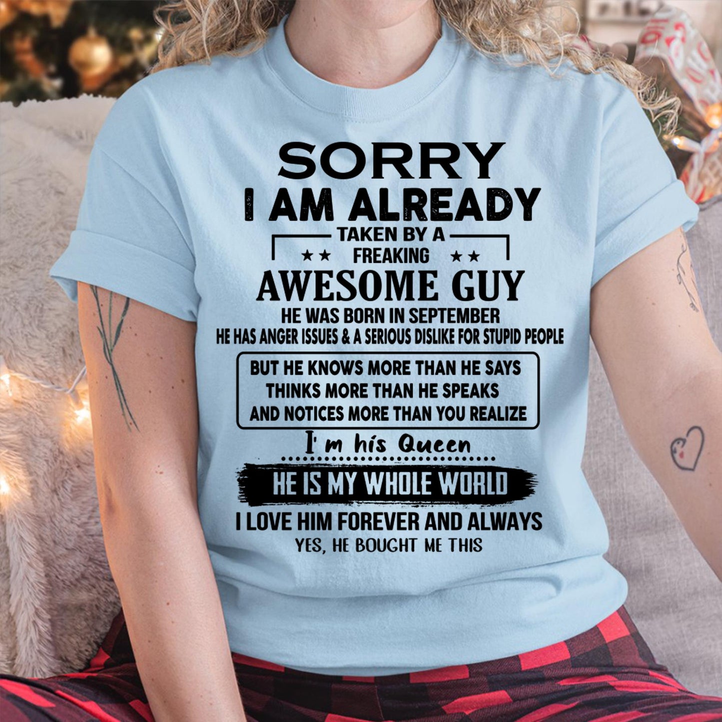 September - Awesome Guy - Perfect gift for your girlfriend or wife  From Husband - KATE09 (SKUT08-11-09)