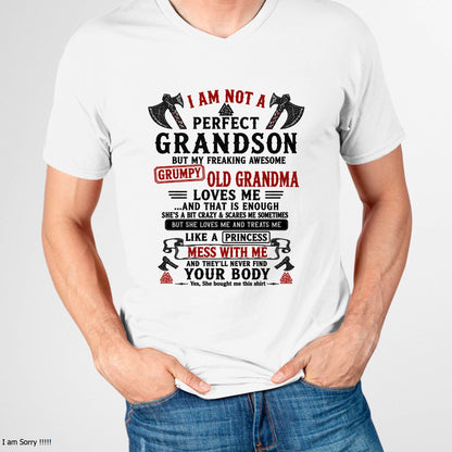 I AM NOT A PERFECT GRANDSON  - GIFT FROM GRANDMA -NIKI00 - (SKU2606-380-00)
