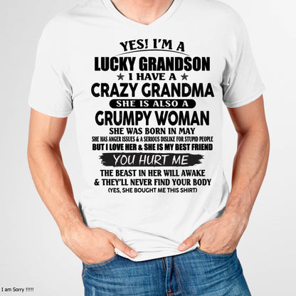 MAY - LUCKY GRANDSON OF CRAZY GRANDMA -  PERFECT GIFT FROM GRANDMA - KATE05 (SKU12-113-05)