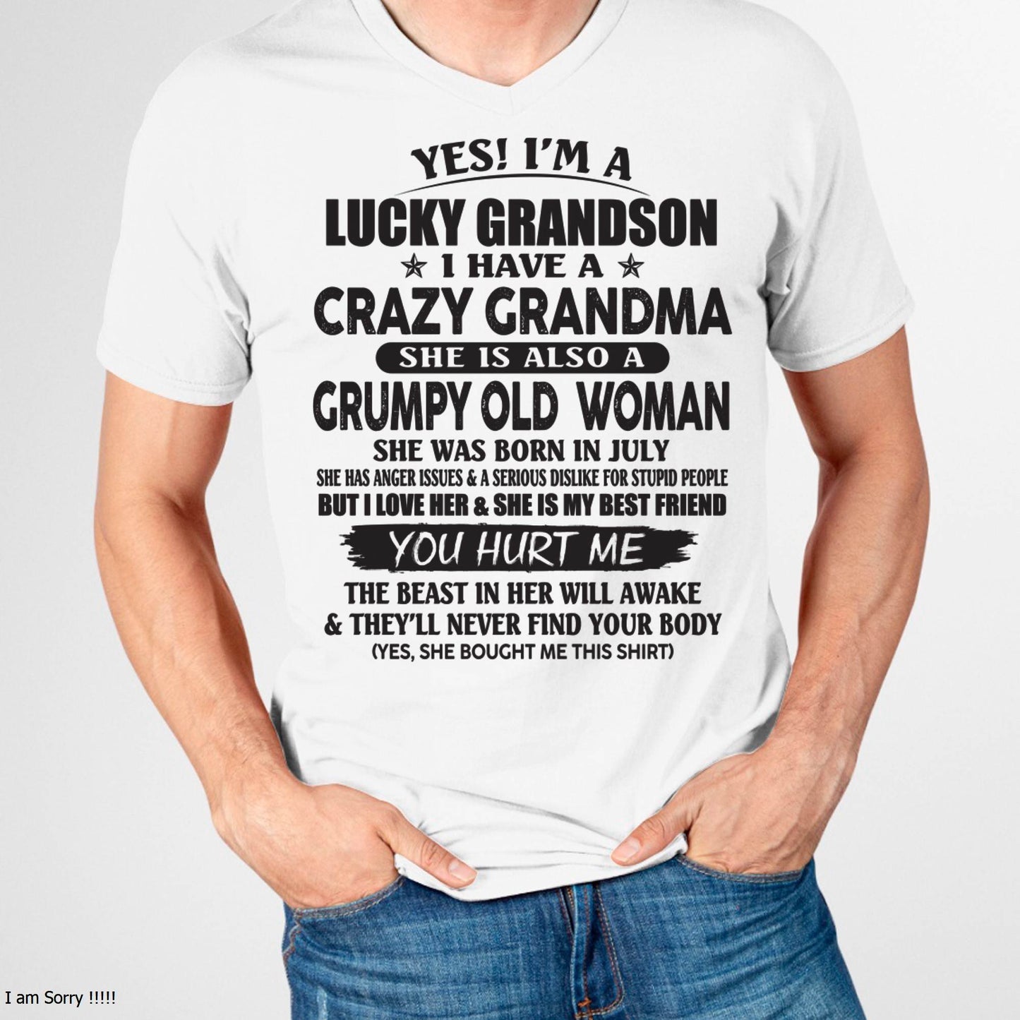 JULY - LUCKY GRANDSON OF CRAZY GRANDMA -  FROM GRANDMA - KATE07 (SKU10-173-07)