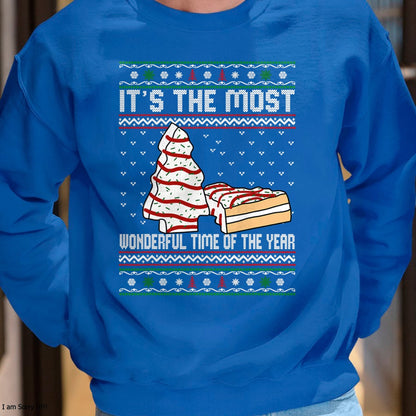 Its The Most Wonderful Time Of The Year Christmas tree cake T-Shirt - Christmas Unisex T-Shirt/Hoodie/Sweatshirt - HNDS00