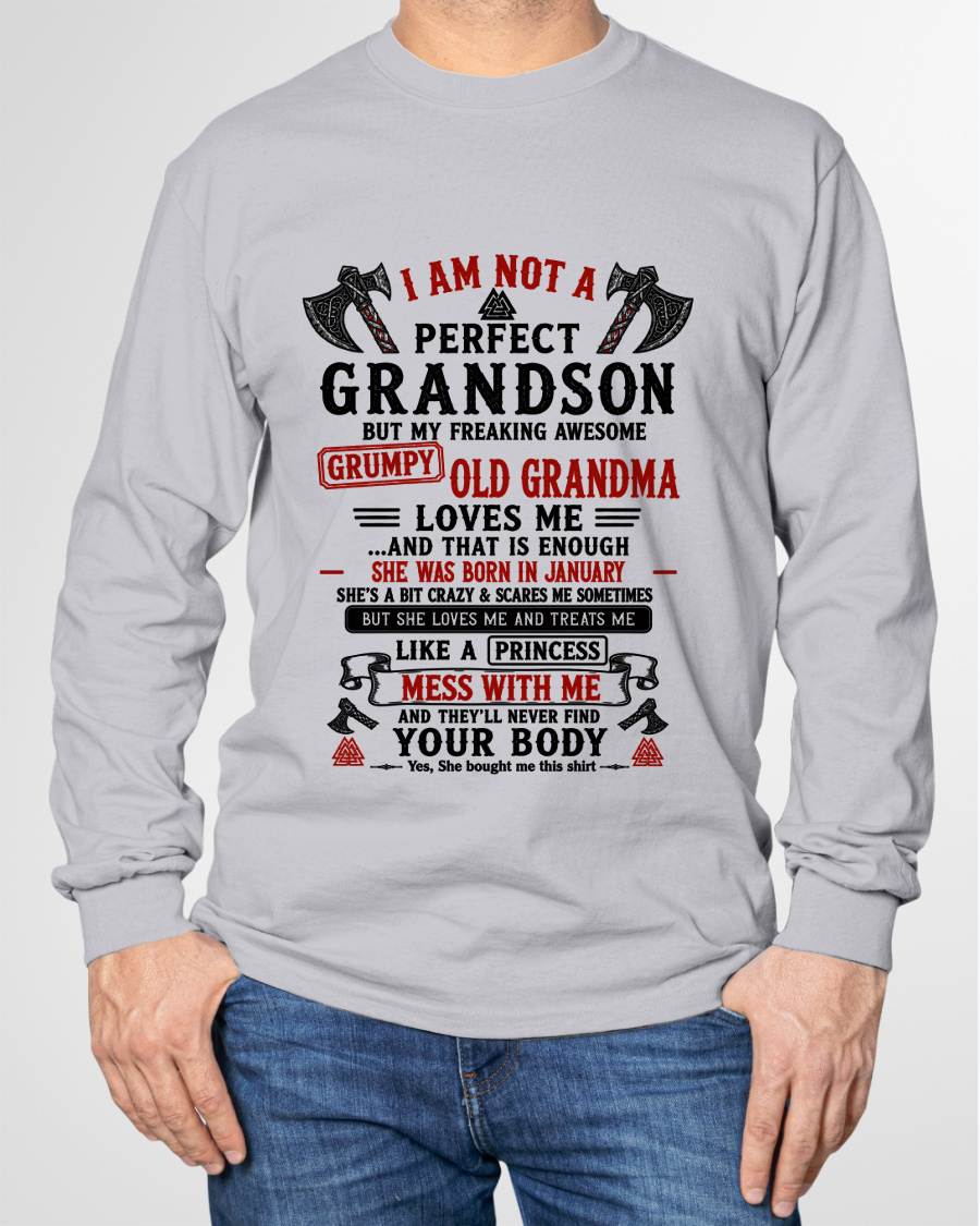 JANUARY - I AM NOT A PERFECT GRANDSON  - GIFT FROM GRANDMA -NIKI01 - (SKU2606-380-01)