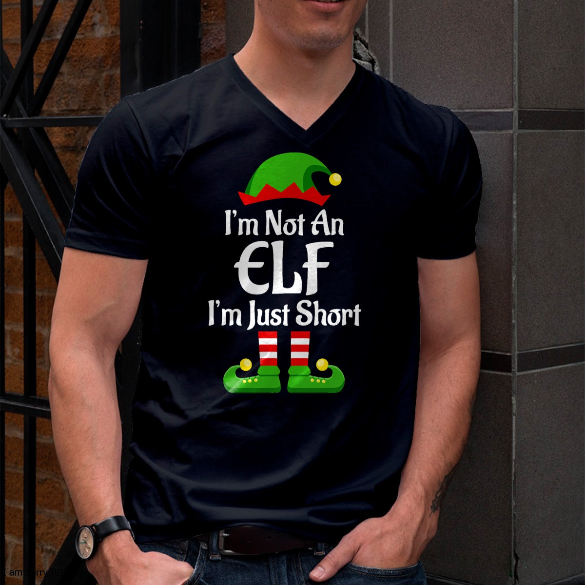 Im Not An Elf Family Christmas Pjs Matching Men Women Kids T-Shirt - Christmas Unisex T-Shirt/Hoodie/Sweatshirt - HNDS00