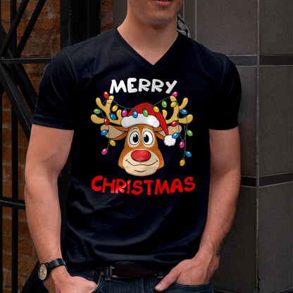Merry Christmas Reindeer Xmas Family Men Women T-Shirt - Christmas Unisex T-Shirt/Hoodie/Sweatshirt - HNDS00