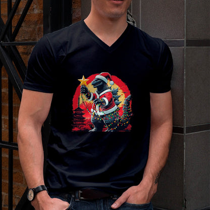 Xmas Christmas Santazilla Funny Holiday Monster Dinosaur T-Shirt - Christmas Unisex T-Shirt/Hoodie/Sweatshirt - HNDS00