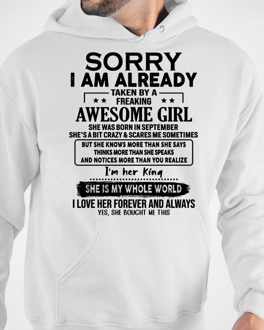 September - Awesome Girl born in September - Special gift for your boyfriend - From Wife KATE09 (SKU.AT16)