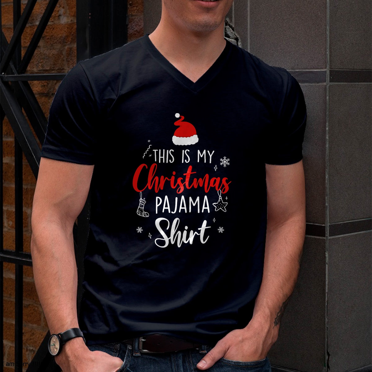 Funny Christmas PJ Pajama Men Women PJS for Family T-Shirt - Christmas Unisex T-Shirt/Hoodie/Sweatshirt - HNDS00