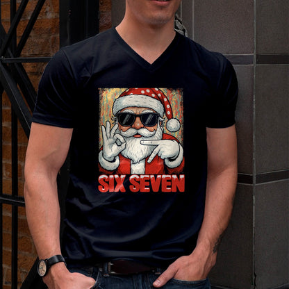 Funny Six Seven Meme Christmas Cool Santa Saying 6 7 T-Shirt - Christmas Unisex T-Shirt/Hoodie/Sweatshirt - HNDS00