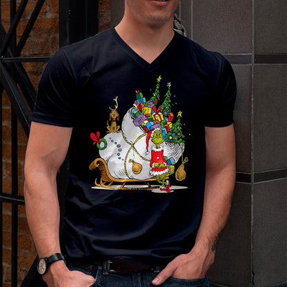 Dr. Seuss Grinch Sleigh T-Shirt - Christmas Unisex T-Shirt/Hoodie/Sweatshirt - HNDS00