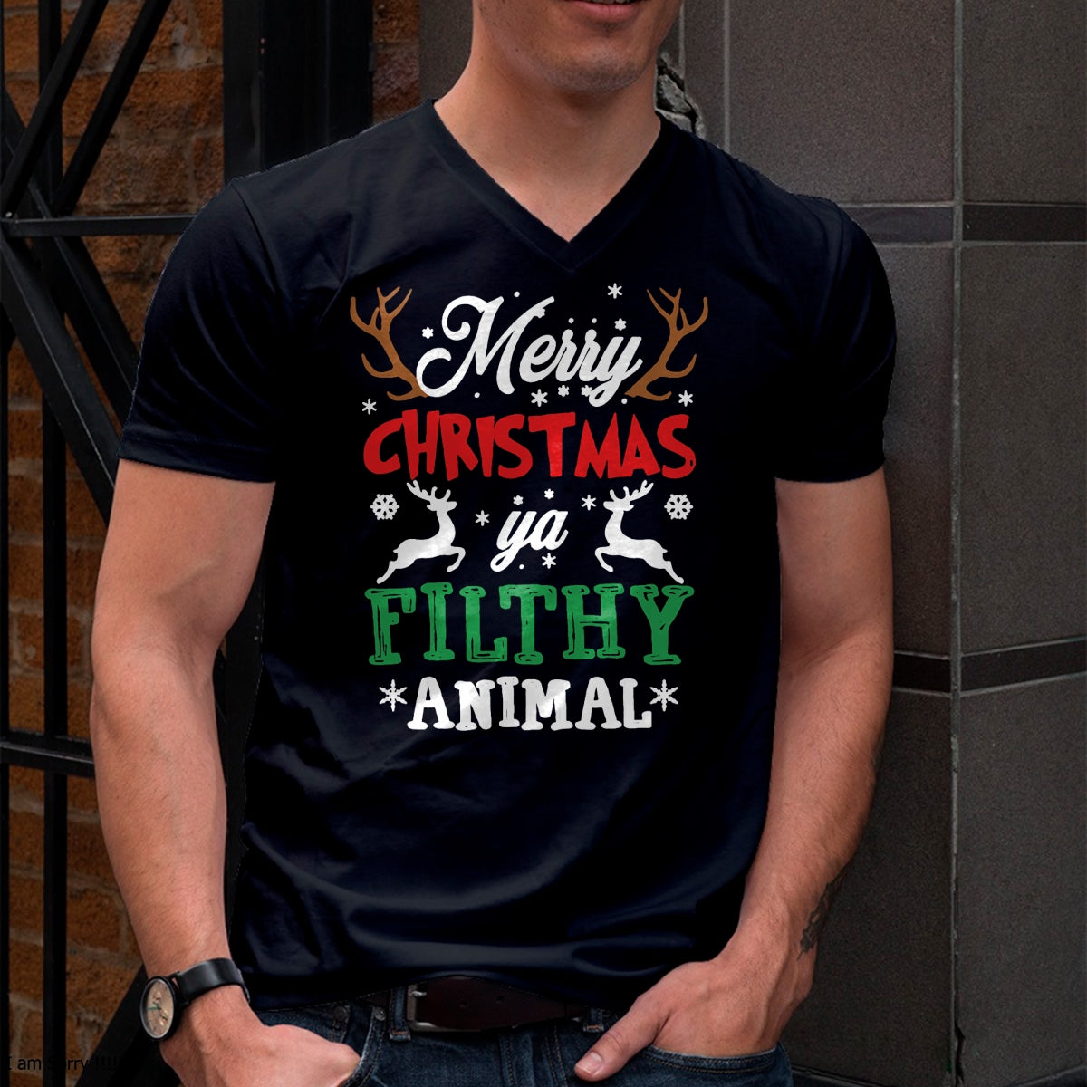 Merry Christmas Animal Filthy Ya Xmas Pajama T-Shirt - Christmas Unisex T-Shirt/Hoodie/Sweatshirt - HNDS00