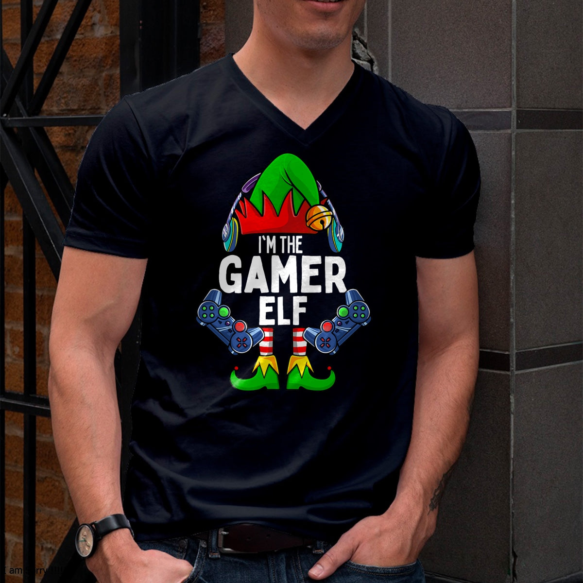 Gamer Elf Matching Family Christmas T-Shirt - Christmas Unisex T-Shirt/Hoodie/Sweatshirt - HNDS00