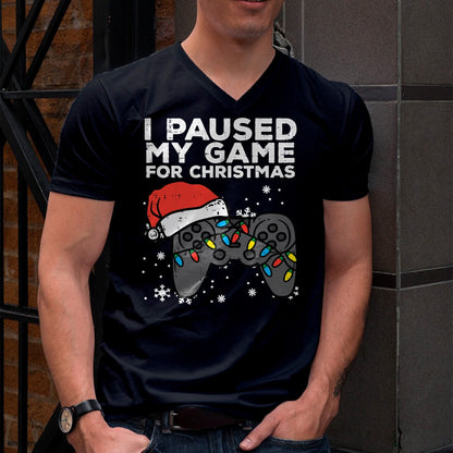 Paused My Game Christmas Gamer Xmas Men Boys Kids Youth Teen T-Shirt - Christmas Unisex T-Shirt/Hoodie/Sweatshirt - HNDS00