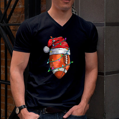 Santa Sports Design For Men Boys Christmas Football Player T-Shirt - Christmas Unisex T-Shirt/Hoodie/Sweatshirt - HNDS00