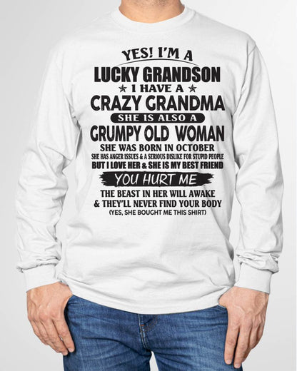 OCTOBER - LUCKY GRANDSON OF CRAZY GRANDMA -  FROM GRANDMA - KATE10 (SKU10-173-10)