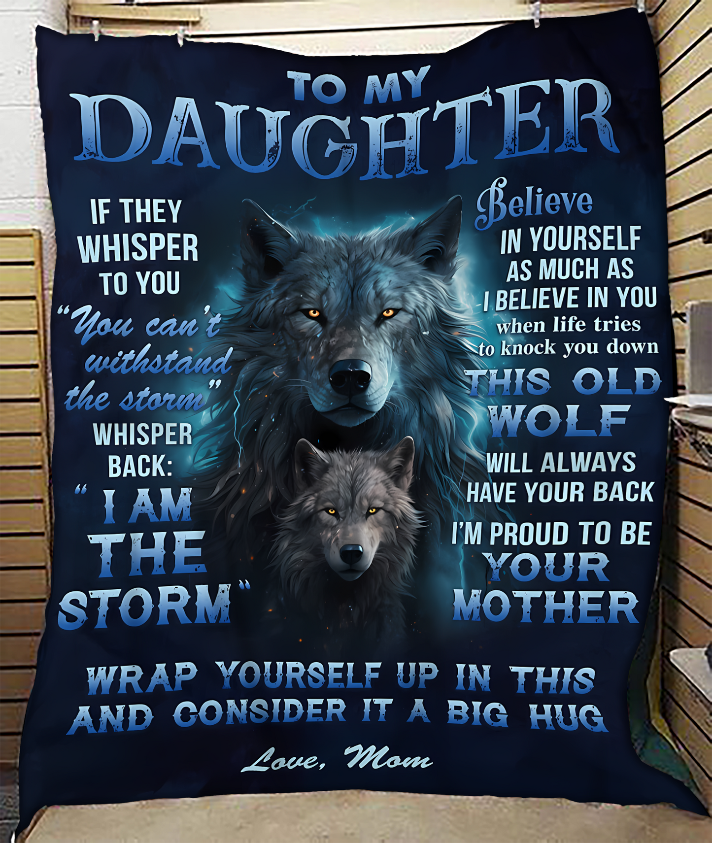 BLANKET FOR DAUGHTER – COMFORT & WARMTH GIFT FROM MOM Sherpa Fleece Quilt Blanket KATE00 (SKUB12-97)