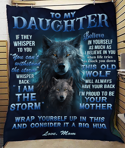 BLANKET FOR DAUGHTER – COMFORT & WARMTH GIFT FROM MOM Sherpa Fleece Quilt Blanket KATE00 (SKUB12-97)