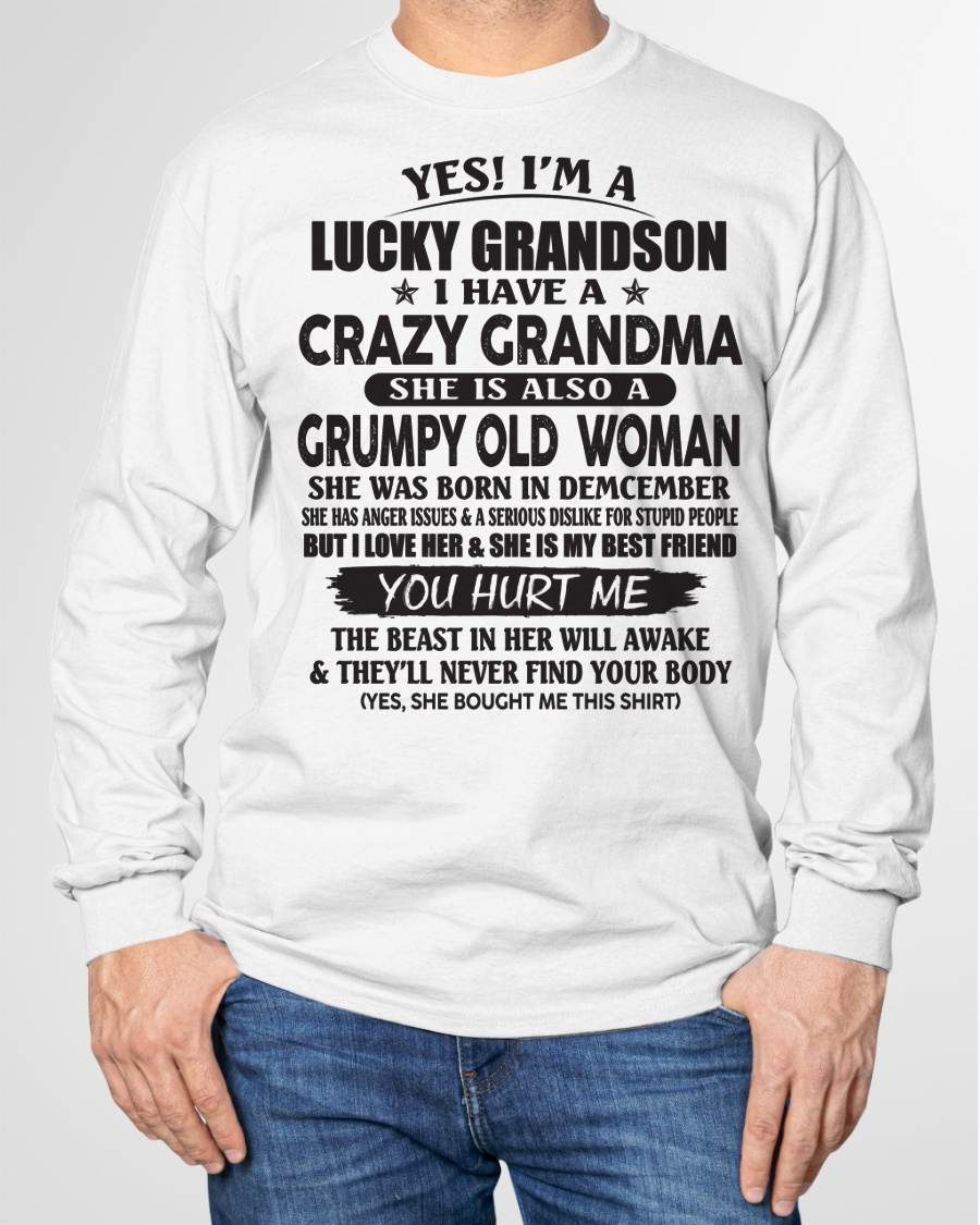 DECEMBER - LUCKY GRANDSON OF CRAZY GRANDMA -  FROM GRANDMA - KATE12 (SKU10-173-12)