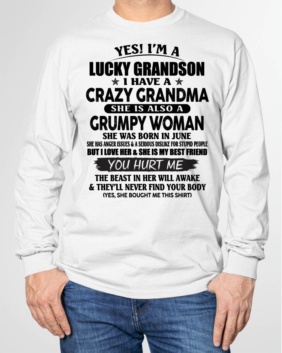 JUNE - LUCKY GRANDSON OF CRAZY GRANDMA -  PERFECT GIFT FROM GRANDMA - KATE06 (SKU12-113-06)