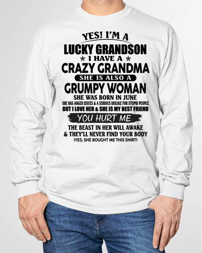 JUNE - LUCKY GRANDSON OF CRAZY GRANDMA -  PERFECT GIFT FROM GRANDMA - KATE06 (SKU12-113-06)