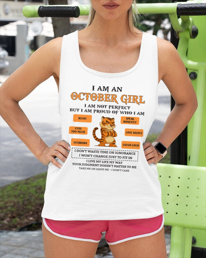 "I AM A OCTOBER GIRL" - Birthday Gift For October Girls - FMA KATE10 (SKU26T-01-62-10)