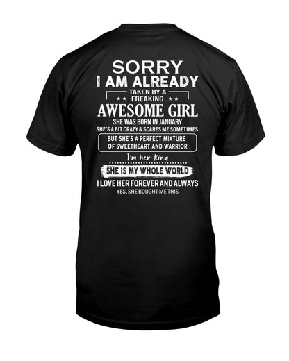 January - Awesome girl - Perfect gift for your boyfriend - (SKU04-86-01) - From Wife KATE01