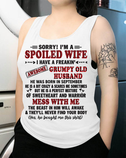 SEPTEMBER - SPOILED WIFE OF AWESOME GRUMPY OLD HUSBAND - PERFECT GIFT FROM HUSBAND - KATE09 (SKU12-111-09)