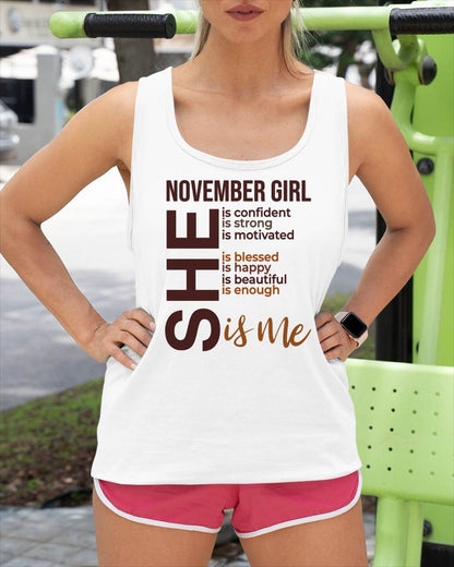 T-SHIRT - NOVEMBER GIRL - FOR WOMEN - SHE IS ME -NIKI11 (SKU2605-04-11)