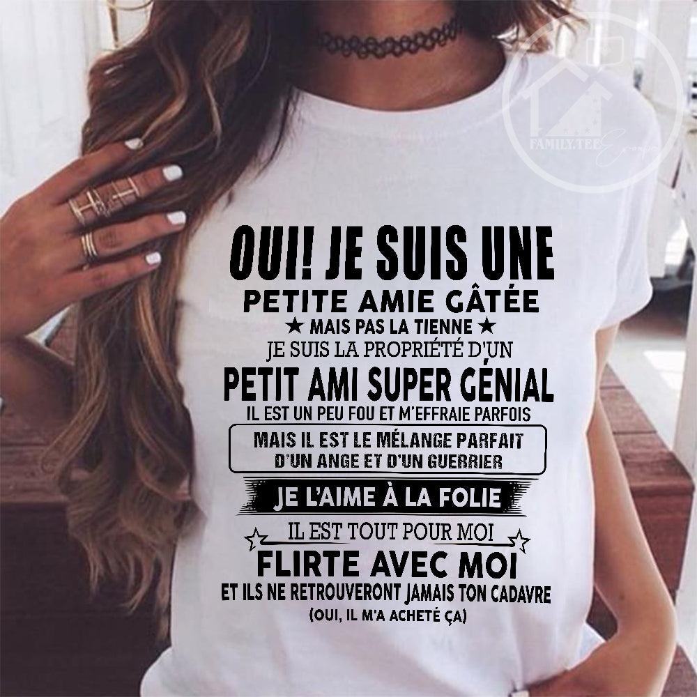 UN T-SHIRT MAGNIFIQUE POUR VOTRE FEMME - CADEAU DE LA PART DE SON MARI - frKATE00 (SKUUP-05)