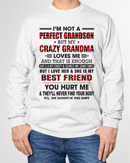 I’m Not A Perfect Grandson T-Shirt – Birthday Gift From Grandma / Woman - KATE00 (SKU10-167-00)